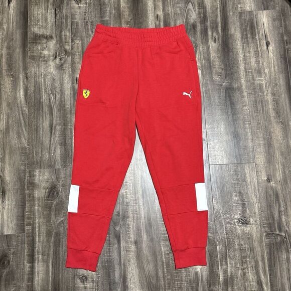 Puma Men's Scuderia Ferrari Red Sweatpants Size M Racing Casual - Picture 1 of 5